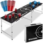 tectake&reg; Bierpong Tisch, Beer Pong Tisch, inkl. 100 Becher (50 rot & 50 blau)...