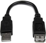 StarTech.com USB 2.0 Verl&auml;ngerung 15cm - USB-A Verl&auml;ngerungskabel Stecker auf