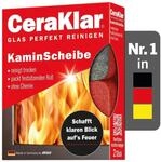 abrazo CeraKlar KaminScheibe - 2 Kaminscheibenreiniger f&uuml;r kratzfreie Kamin