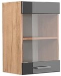 Vicco K&uuml;chenglasschrank R-Line, Anthrazit Hochglanz, 40 cm | 1 T&uuml;r &middot; 1