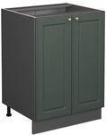 Vicco K&uuml;chenunterschrank Fame-Line, Gr&uuml;n-Gold Landhaus, 60 cm | MDF-Front &middot;...