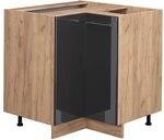 Vicco Eckunterschrank Fame-Line, Anthrazit Hochglanz, 80.5 cm | MDF-Front &middot;...