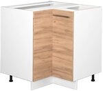 Vicco Eckunterschrank Fame-Line, Goldkraft Eiche, 80.5 cm | Verbindet zwei
