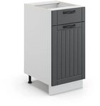 Vicco K&uuml;chenunterschrank Fame-Line, Anthrazit Landhaus, 40 cm | MDF-Front &middot;...
