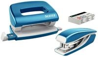 Leitz 55612036 Mini-Heftger&auml;t-und Locher-Set (f&uuml;r bis zu 10 Blatt, Inkl.