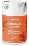 Kaneka Ubiquinol 200 mg | 60 Kapseln | Coenzym Q10 | Vegan | In der Papierverpackung