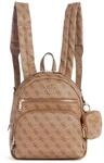 GUESS Damen Power Play Tech Rucksack, Latte-Logo, One Size