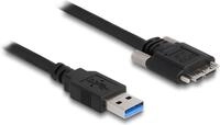 Delock Kabel USB 3.0 Typ-A Stecker zu Typ Micro-B Stecker mit Schrauben 3 m