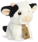 Aurora, 35072, Eco Nation Mini Kuh, 13cm, Pl&uuml;sch, Schwarz & Wei&szlig;