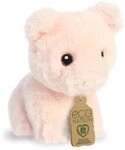 Aurora World Aurora, 35075, Eco Nation Mini Schwein, 13cm, Pl&uuml;sch, Pink
