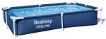 Bestway Steel Pro Frame Pool ohne Pumpe 221 x 150 x 43 cm, dunkelblau, eckig