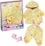 BABY born Deluxe Regen 43cm, Regen-Oufit mit Regenmantel, Regenhose und Gummistiefeln
