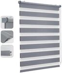 Sekey Doppelrollo Klemmfix ohne Bohren f&uuml;r Fenster, Doppelrollo 40 cm breit, Duo