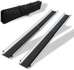 TRUTZHOLM 2 x Teleskoprampe Rollstuhlrampe 90-152 cm Traglast 272 Alu grau...