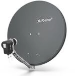 DUR-line 2 Teilnehmer Set - Qualit&auml;ts-Alu-Satelliten-Komplettanlage - Select