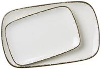 Ritzenhoff & Breker Servierplatten-Set Casa, 2-teilg, 24x15,5 cm und 33x20 cm, Creme