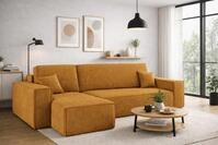 Kaiser M&ouml;bel, Ecksofa mit schlaffunktion, mit Bettkasten, Schlafsofa Best, Designer