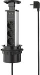Sygonix SY-4737794 Steckdosenturm Schwarz, Silber Schutzkontakt 1 St.