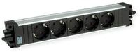 BACHMANN Steckdosenleiste Step ALU 5-Fach GST18 Schwarz 906.19145 (modulares