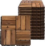 etc-shop Holzfliese Akazie 30 x 30 Klickfliesen Balkon Terrassenfliesen Holz