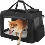 Feandrea Hundebox faltbar, Transportbox Hund, L, Hundetasche, Oxford-Gewebe,