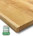 holz4home&reg; Tischplatte mit Baumkante Massivholz Eiche I 100 x 70 x 4 cm LxBxH I