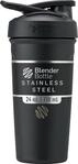 BlenderBottle Strada - Edelstahl Trinkflasche, Thermoflasche mit BlenderBall, Protein