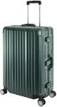 Travelhouse L Koffer 75cm Gr&uuml;n &ndash; Aluminiumrahmen, 360&deg; Doppelrollen, TSA Schloss,