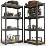 Juskys 2er-Set Lagerregal Easy 2X 160x80x40cm (HxBxT) - 640kg Traglast - 8...