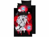 FC Bayern München Wende-Bettwäsche Player 135 x 200 + 80 x 80 cm 100%...