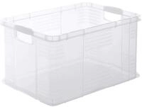 Rotho Agilo Aufbewahrungsbox gro&szlig; 55 L stapelbar transparent Kunststoff