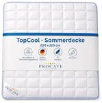 PROCAVE TopCool Qualit&auml;ts-Bettdecke f&uuml;r den Sommer 200x220cm,