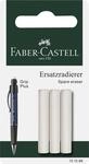 FABER-CASTELL 131598 - Ersatzradierer f&uuml;r Druckbleistift Grip Plus, 3 St&uuml;ck