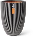 Capi Europe - Gef&auml;&szlig; elegant niedrig Groove NL - 34x46 - Anthrazit - Blumentopf f&uuml;r