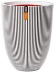 Capi Europe - Gef&auml;&szlig; elegant niedrig Groove NL - 34x46 - Elfenbein - Blumentopf f&uuml;r