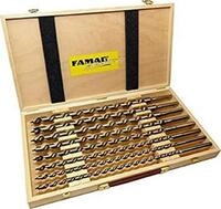 FAMAG Lewisbohrer-Satz im Holzkasten, 8-teilig &Oslash;10,12,14,16,18,20,22,24mm,