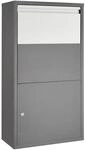 tectake&reg; Paketbox, Briefkasten gro&szlig;, Postkasten mit Schloss, 44 x 22 x 82 cm,...