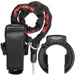 TRELOCK Rahmenschloss RS 480 AZ + Einsteckkette ZR 355 100/6 mit Satteltasche &ndash;