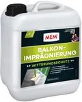 MEM Balkon-Impr&auml;gnierung - 5 l | F&uuml;r saugende Untergr&uuml;nde - Wasserabperleffekt -