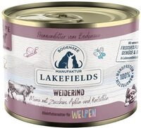 Lakefields Premium Welpenfutter Nass | Rind 61% | 200g | Getreidefreies Hundefutter