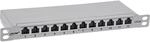 InLine&reg; 10" Patchfeld Cat.6A 0,5HE 12-Fach, lichtgrau, RAL7035, mit Staubschutz