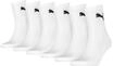 PUMA Herren Damen Short Crew Sport Socken 6P, weiss 43-46