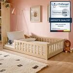 Kids Collective Kinderbett Bodenbett 120x200 cm Bett mit Rausfallschutz &...