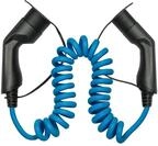 Kabelmeister Typ 2 Ladekabel | 5m Sprialkabel - blau | 11 kW - f&uuml;r Elektro- und