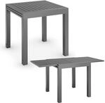 Juskys Gartentisch Laki 70x70 cm ausziehbar - Aluminium Esstisch zum Ausziehen -