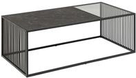 Emob Couchtisch aus Marmor und Glas, Drahtgestell, 120x60cm