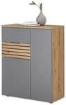 36-023-T2 Garderobenschrank MILAN Kommode f&uuml;r Schuhe Artisan Eiche Nb. / grau...