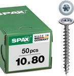 SPAX Holzbauschraube, 10, 0 x 80 mm, 50 St&uuml;ck, T-Star Plus, Tellerkopf,...