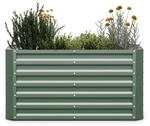 blumfeldt High Grow Straight Hochbeet, Ergonomisches 575-l-Gartenbeet aus Rostfreiem