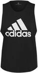 adidas Damen Essentials Big Logo Tank Top, Black/White, XS